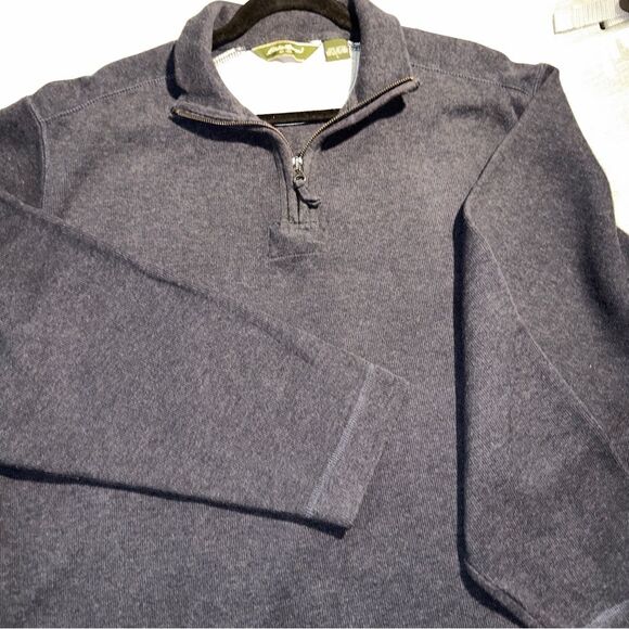 Eddie Bauer Men's Blue‎ 1/4 Zip Knit Pullover Sweater Size L - Picture 3 of 8
